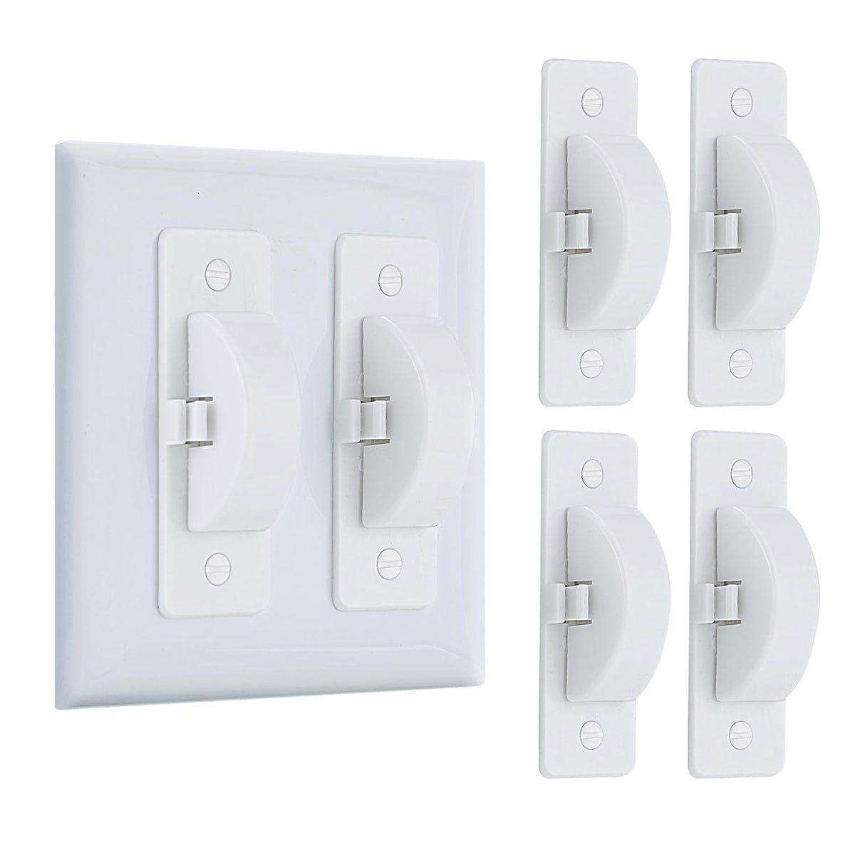 Switch Cover-Light Switch Cover-Light Switch Cover Guard-Light Switch Guard-Light Switch Cover Child Proof-Child Proof Light Switch Cover (White4pc)