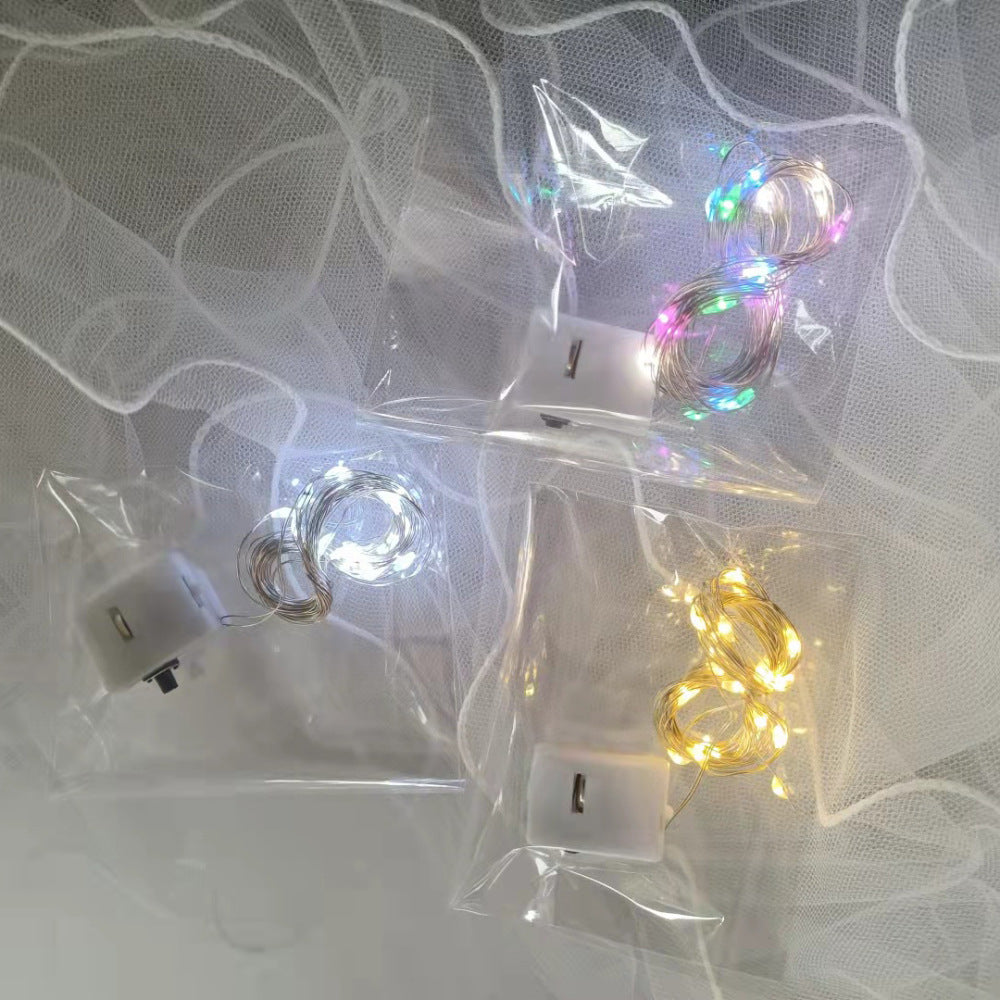 Wholesale LED String Lights with Copper Wire and Flowers