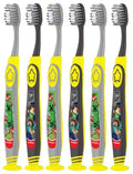 Colgate Kids Manual Minecraft Toothbrush Minecraft Extra Soft Bristles for Children with Suction Cup Kids 5+ Years Old Extra Soft (Colors & Characters Vary) - Pck of 6
