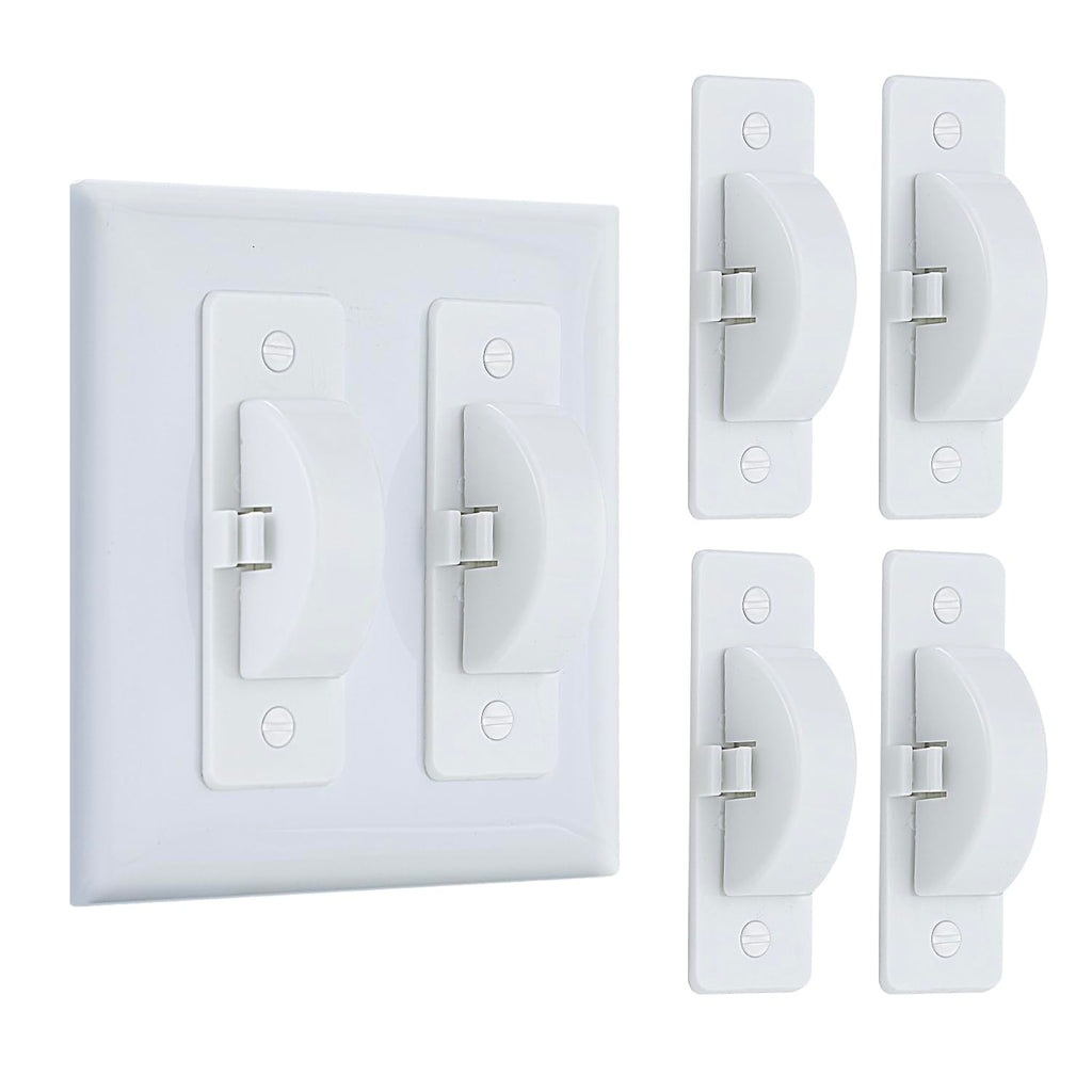 Switch Cover-Light Switch Cover-Light Switch Cover Guard-Light Switch Guard-Light Switch Cover Child Proof-Child Proof Light Switch Cover (White4pc)